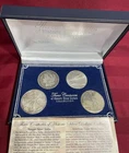 Three Centuries of US Silver $ - 4 Coin Set .999 Silver Eagle .900 Morgan Dollar