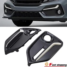 Front Right&Left Fog Light Cover For Honda Civic 2017-2020 2021 5 Door Hatchback