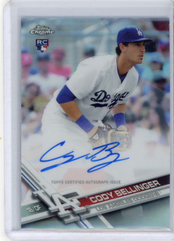 2017 Topps Chrome Cody Bellinger Refractor Auto /499 Dodgers RA-CB
