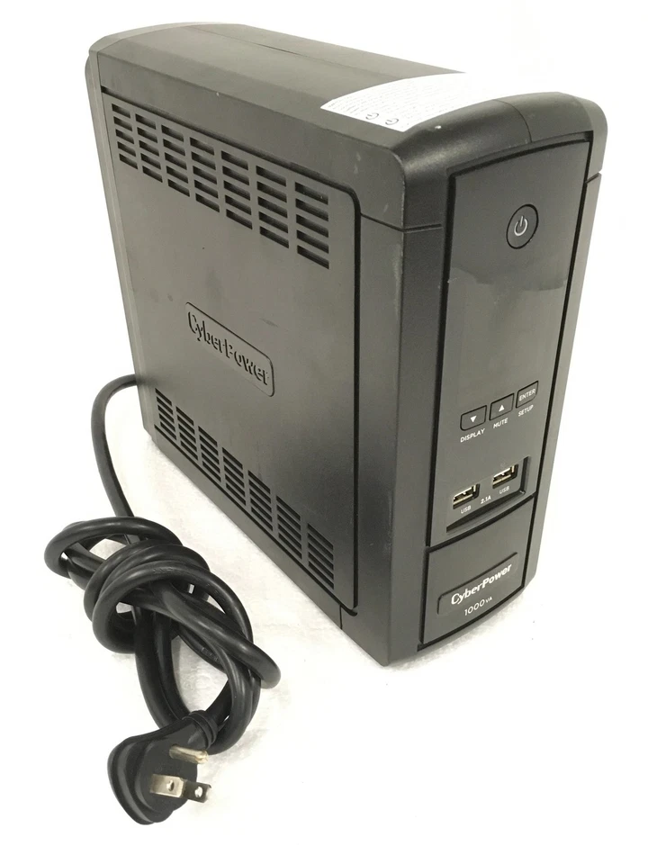 CyberPower BRG1000AVRLCD 10-Outlet Intelligent LCD UPS,1000VA/600W,No Batt WORKS - Image 2 of 4