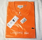 NEW MENS ZINNIA ORANGE LACOSTE POLO SHIRT. SIZE-LARGE