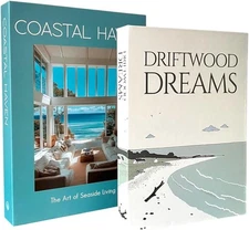 Decorative Faux Book Box Set - Coastal Style Living Room Shelf