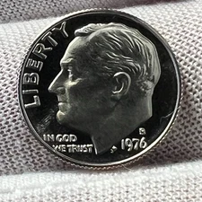 1976-S Roosevelt Dime Deep Cameo Proof receive coin pictured see description5388