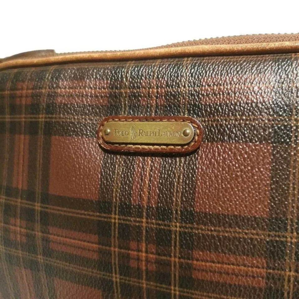 Bolso sin asas Polo Ralph Lauren segundo bolso a cuadros informal usado de Japón Foto 2 de 4