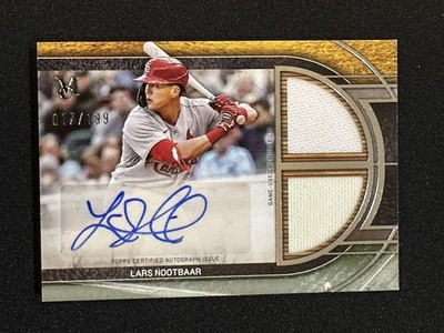 Lars Nootbaar 2025 Topps Museum Collection Dual Relic Autograph