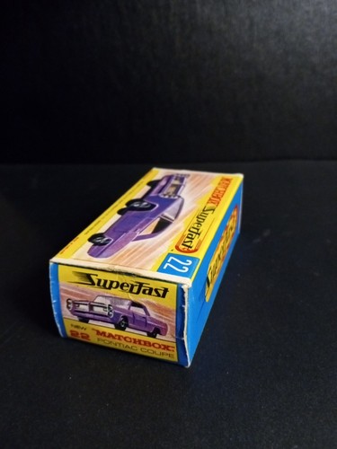 Matchbox Superfast #22 viola scuro Pontiac GP 1970 VN/MINT scatola originale solida G - Foto 15 di 17