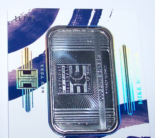 MIKE MUSSINA #41 - 2024 Panini Impeccable 1oz .999 Silver Bar HOF /25 Yankees - Picture 3 of 4