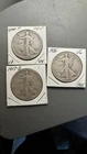 Walking Liberty Half Dollar Lot 1917-S 1935 1944-P 90% Silver Circulated
