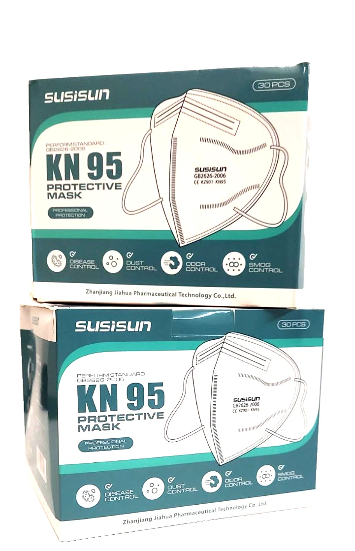 Susisun KN95 Mask 60 Pcs 5-Layer FFP2 Protective White Reusable