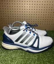 Adidas Adipower Boost 2 Golf Shoes Spikes Cleats White Blue Q44661 Mens Size 10