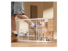 Fldofaves Adjustable Dog Gate - 13-22 Inch Height, 18-43 Inch Width Extension