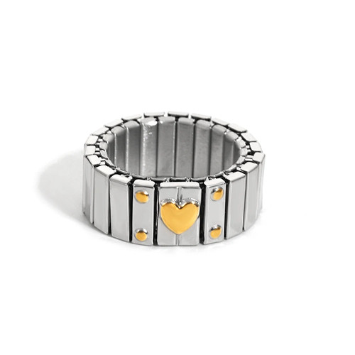Elastic Love Ring Stainless Steel Star Bangle Watch Strap Band Men Jewelry - Picture 23 of 35
