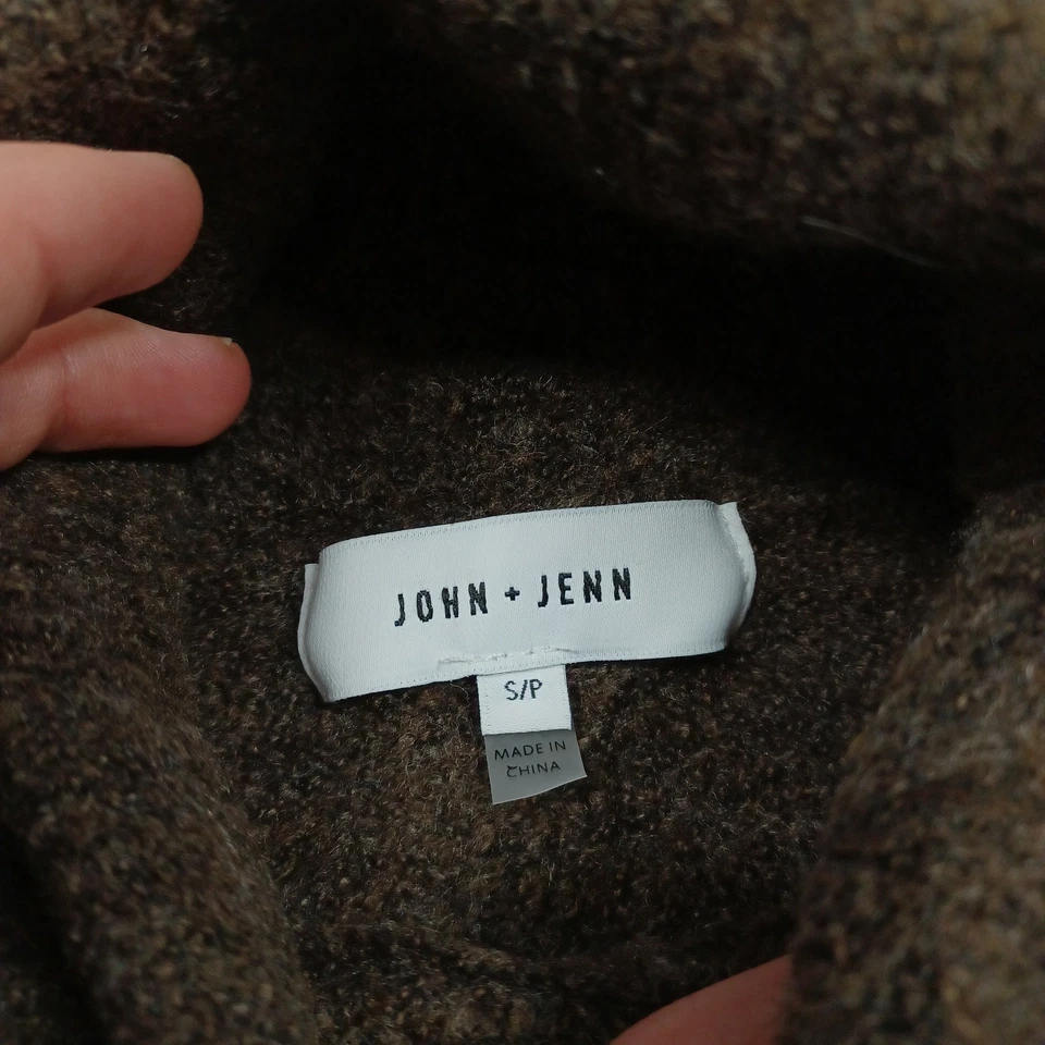 John Jenn Sweater Womens Small Brown Turtleneck Pullover Anthropologie - Image 4 of 4