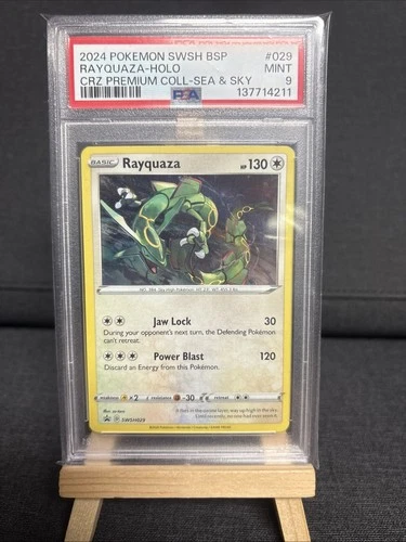 Rayquaza Black Star Promo SWSH029 PSA 9 MINT (Pokemon Crown Zenith 2024)