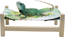 Bearded Dragon Bed, Wooden Reptile Sleeping Hammock, Bearded Dragon Tank Accesso