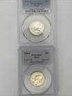 1976 S Silver Bicentennial Quarter  2 Coin Lot PCGS MS 67