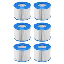 6 PCS Type VI Hot Tub Filter Cartridge Spa Filter Pump Replacement Easy Assembly