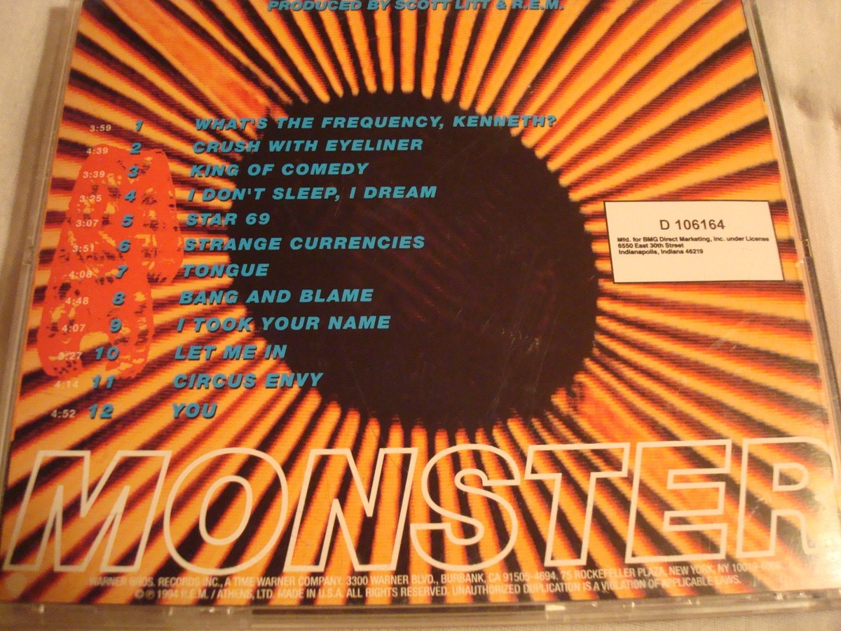 米LP R.e.m. Monster 145740 WARNER BROS /00260 Amazon.com: Monster (25th Anniversary Edition)[LP]: CDs & Vinyl