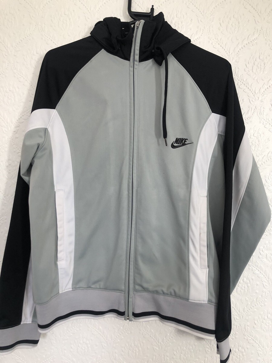 nike black white grey jacket