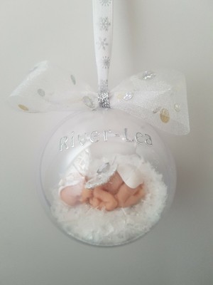 angel baby christmas bauble