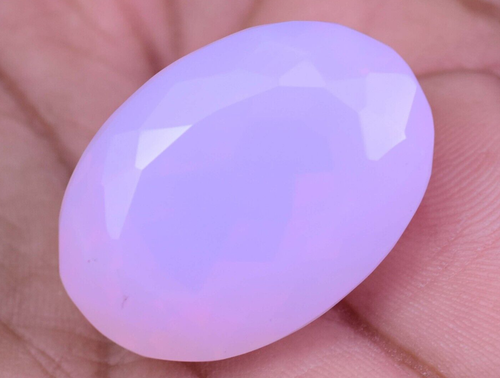 54.10 Ct Natural Purple-Pink Opal Welo Untreated Certified Oval Loose Gemstone - Picture 6 of 7