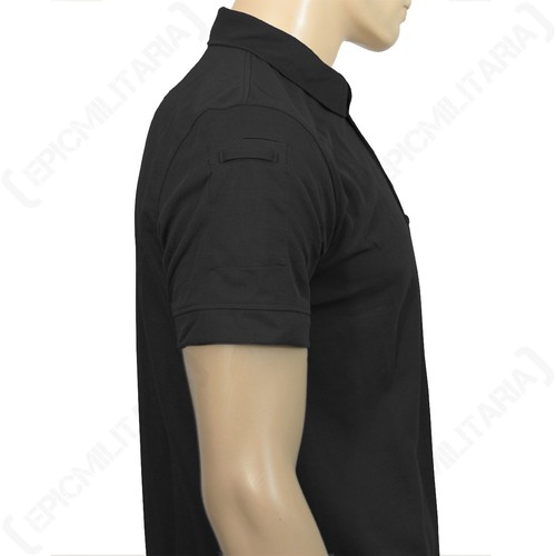 Negro Quickdry Polo - Todas las tallas - CALIDAD - Secado R?pido - Active Top - Imagen 3 de 4