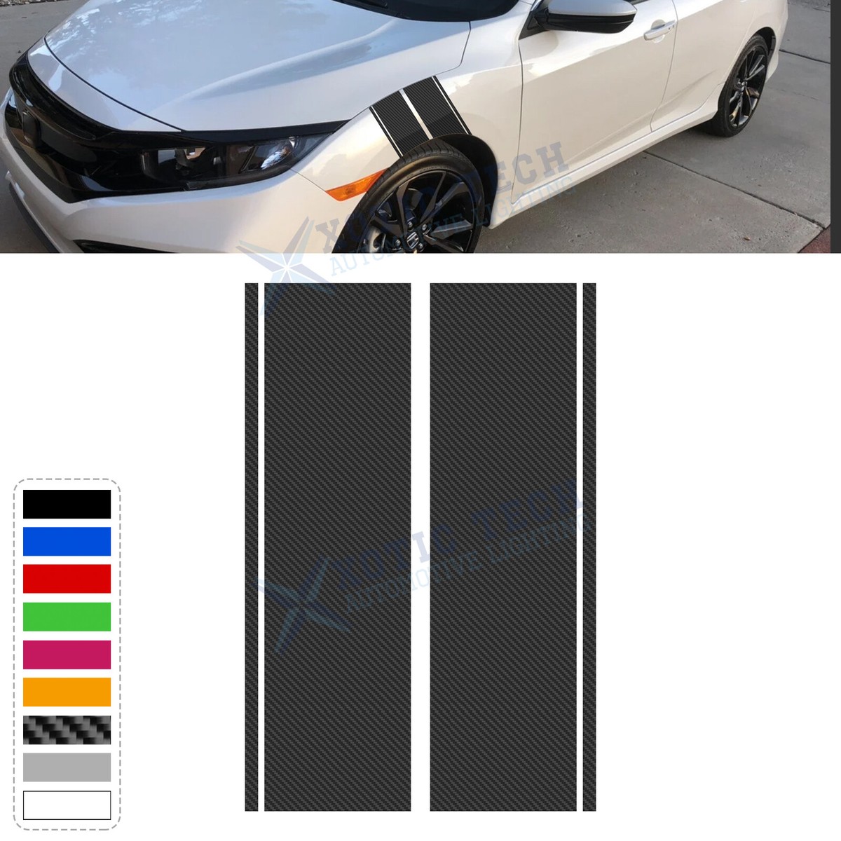 Standard Hood Fender & Mirror Kit | HONDA CIVIC SEDAN SPORT 2021 Standard Hood Fender & Mirror Kit | HONDA CIVIC SEDAN SPORT 2021