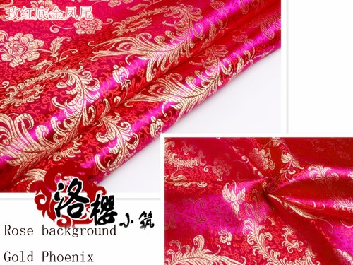 Jacquard Brocade Dress Clothes Kimono Damask Silk Satin Phoenix Sewing Fabric - 第 12/15 張圖片