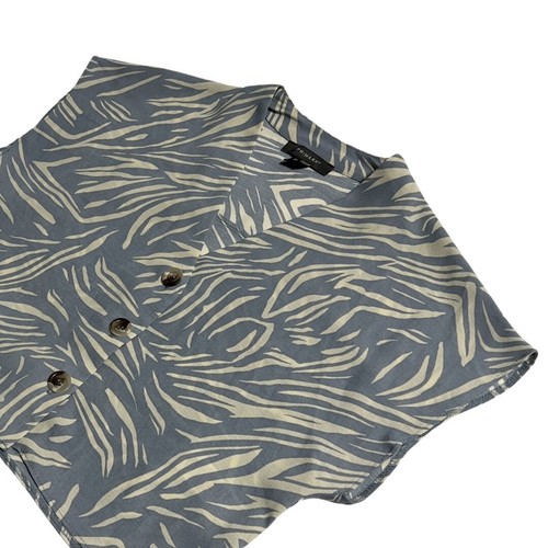Women’s Blue Zebra Print Top - Size 2 - Picture 2 of 3