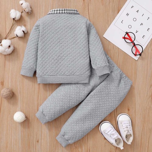 Newborn Baby Boy Clothes Gentleman Outfits Long Sleeve Romper Jumpsuit Pants Set - Bild 2 von 7