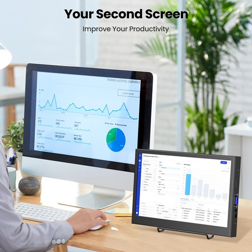 Eyoyo Portable Monitor 12inch Screen HDMI IPS Computer Laptop PC CCTV Display - Photo 8/11