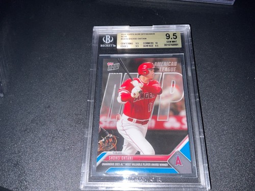 2023 Topps NOW SHOHEI OHTANI AL MVP Winner LA ANGELS/LA DODGER OS16 BLUE BGS 9.5