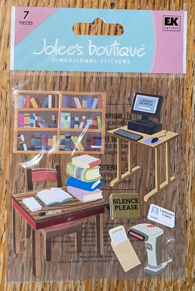 RARE Jolees School Librarians Library Books Classroom Sticker Class Student Desk - Image 2 of 4