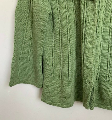 CAbi Pullover grün Kragen Applikation Design Druckknopfleiste 3/4 Arm Größe M - Bild 4 von 7