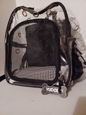YUDODO Pet Clear Backpack Carrier Breathable Large Black 2-8 lbs New