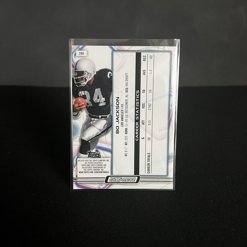 Bo Jackson Topps Composite Football Chrome Cosmic Nucleus Refractor #288 Raiders - Picture 2 of 2