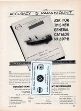 Société Genevoise D'Instruments de Physique, Geneva - 1927 advertisement