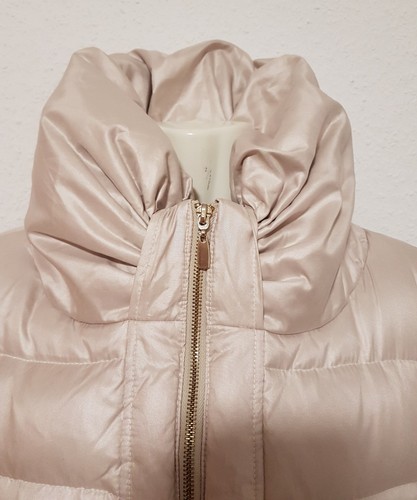 ZARA Steppjacke mit großem Kragen Creme Beige Metallic Look Gr. M - Bild 3 von 7