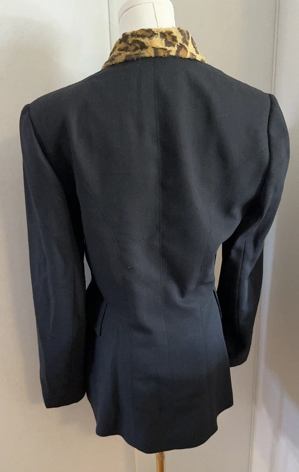 Conjunto Blazer Mujer Carlisle Talla 6 Pantalones Talla 4 Negro 100 💯 Lana Foto 2 de 4