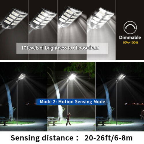 9999999999990LM Commercial Outdoor Solar Street Light Dusk To Dawn Motion Sensor - Picture 46 of 52