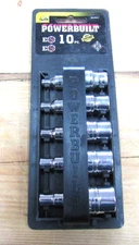 PowerBuilt - 10 pc [1/4" & 3/8 Drive] 6-Point Metric Socket Set Part # 648867