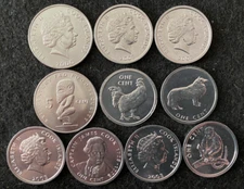 Cook Islands 5 Coins Set  5 & 1 Cents UNC World Coins