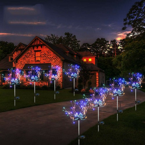 2PCS Solar Firework Lights Fairy Outdoor Garden Waterproof Path Lawn Decor Lamp - Picture 11 of 13