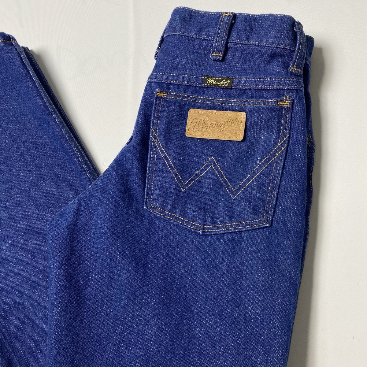 Wrangler No Fault Men 28x30 (27x29) Blue Denim Jean Bell Wrangler No Fault Men 28x30 (27x29) Blue Denim Jean Bell