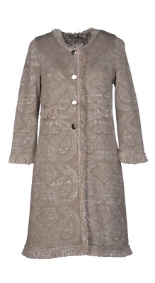 Charlott Strickmantel Jacke Grau Silber Gr S