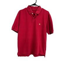 Brooks Brothers Red Polo Shirt Short Sleeve Cotton Mens Size L