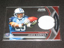 JAMIE HARPER TITANS STAR LEGEND AUTHENTIC EVENT GAME USED JERSEY FOOTBALL CARD