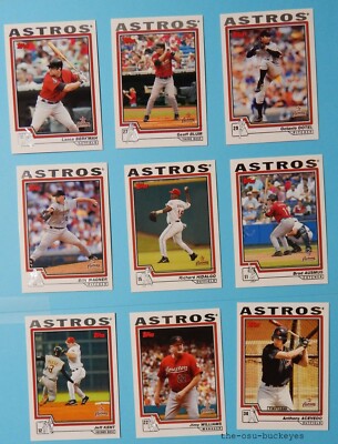 2004 Topps Houston Astros Team Set 24 Cards L Berkman Bagwell Combine Shipping