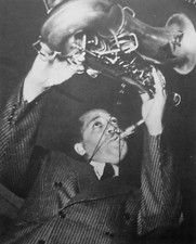 LESTER YOUNG jazz Prez saxophone clipping Count Basie hipster jargon B&W photo