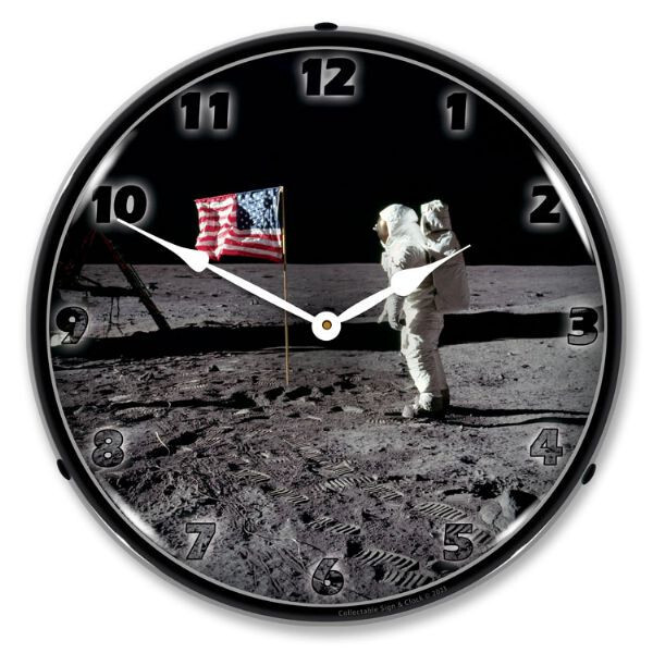 Man on the Moon, Lighted Backlit LED Wall Clock Free Shipping | eBay